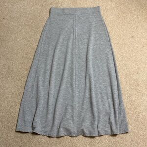 Heather grey knit maxi skirt